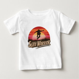 T-shirt Pour Bébé Skate warrior - rétro sunset vintage