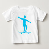 T-shirt Pour Bébé Skateboard - Sky Blue (Devant)