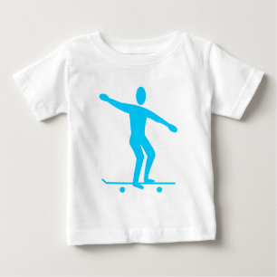 T-shirt Pour Bébé Skateboard - Sky Blue