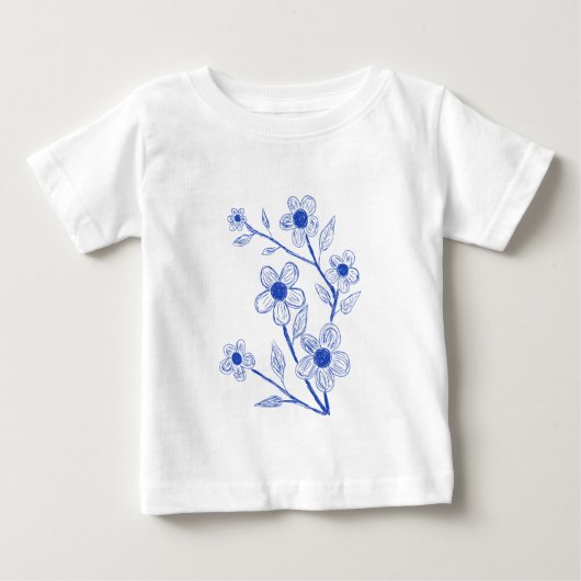 T-shirt Pour Bébé sketch drawing (Devant)