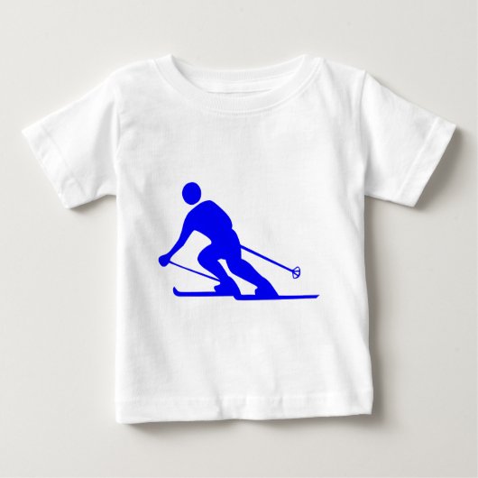 T-shirt Pour Bébé Ski - Bleu (Devant)