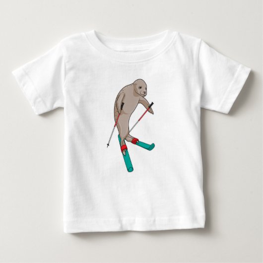 T-shirt Pour Bébé Ski de Seal (Devant)