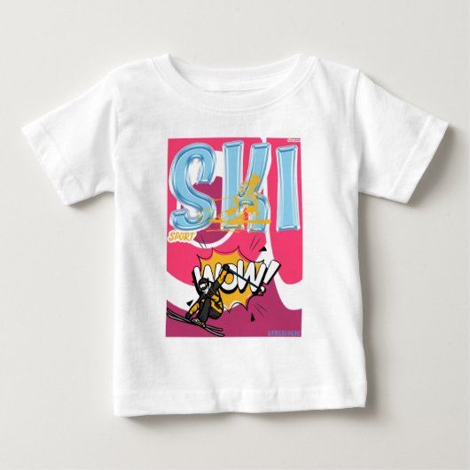 T-shirt Pour Bébé Ski international (Devant)