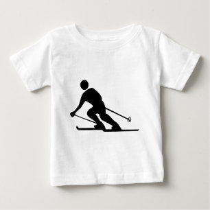 T-shirt Pour Bébé Ski - Noir