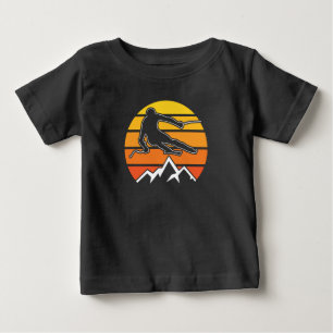 T-shirt Pour Bébé Ski rétroactif