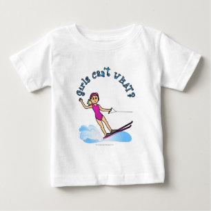 T-shirt Pour Bébé Skieuse aquatique Blonde Femelle