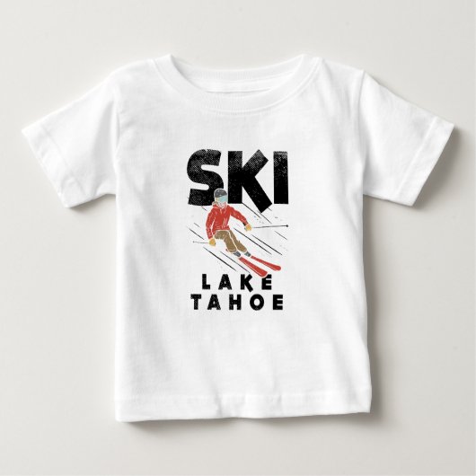 T-shirt Pour Bébé Skiing (Devant)