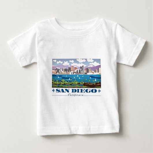 T-shirt Pour Bébé Skyline San Diego (Devant)