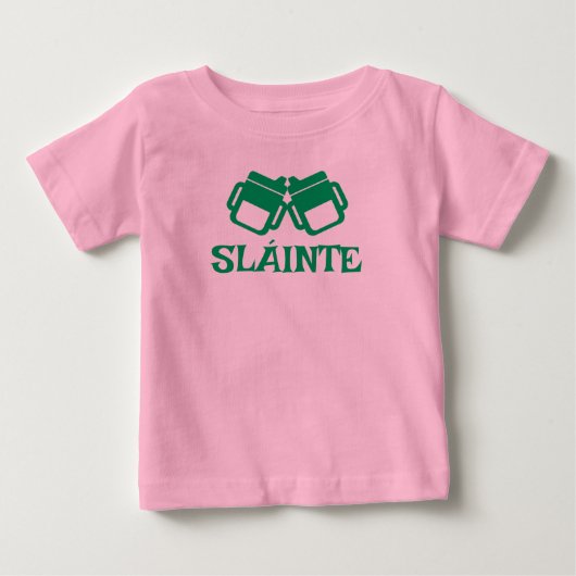 T-shirt Pour Bébé SLÁINTE sippy rose tee (Devant)