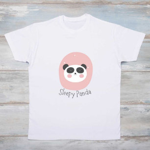 T-shirt Pour Bébé Sleep Panda imprimé moderne blanc bébé T-shirt