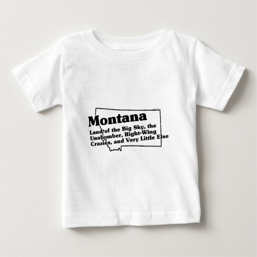 T-shirt Pour Bébé Slogan d'État du Montana (Devant)