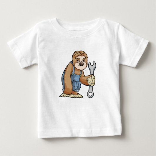 T-shirt Pour Bébé Sloth comme artisan avec clé (Devant)