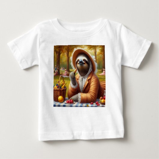 T-shirt Pour Bébé Sloth Picnic (Devant)