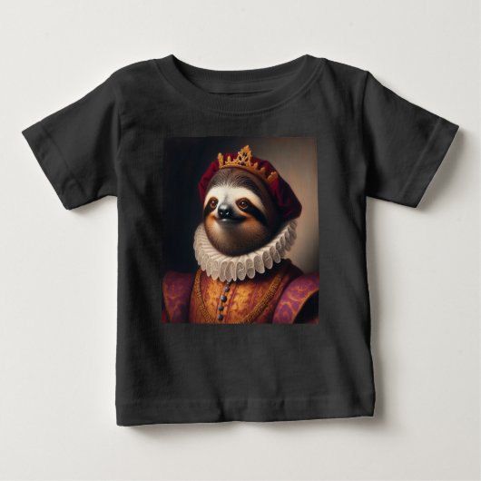 T-shirt Pour Bébé Sloth Renaissance King (Devant)