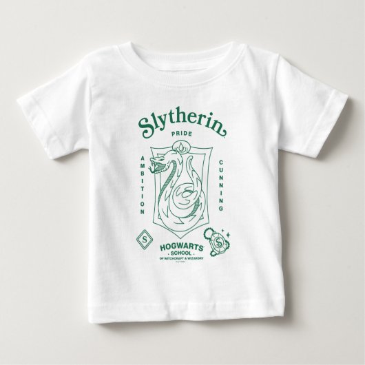 T-shirt Pour Bébé SLYTHERIN™ Pride Ambition Cunning Crest (Devant)