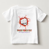 T-shirt Pour Bébé Smash Punch Fist – Bold Strength Motivation Art (Dos)