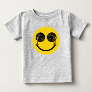 T-shirt Pour Bébé Smile Face Disc Jockey DJ