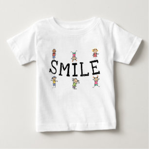 T-shirt Pour Bébé Smile Joli bâton de dessin Chiffres Enfants Jouer
