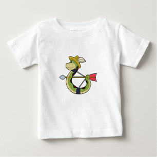 T-shirt Pour Bébé Snake as Archer with Bow & Arrow