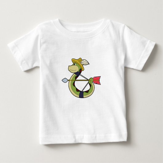 T-shirt Pour Bébé Snake as Archer with Bow & Arrow (Devant)