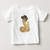 T-shirt Pour Bébé Snake as Pirate with Hook Hand & Eye patch (Devant)