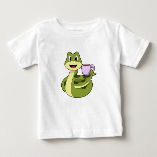 T-shirt Pour Bébé Snake with Cup (Devant)