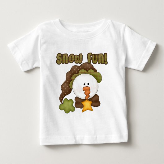 T-shirt Pour Bébé Snow Fun Snowman Prim Pays (Devant)