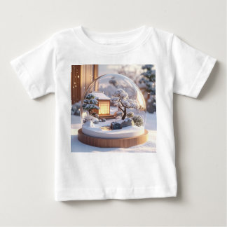 T-shirt Pour Bébé Snow Globe Serenity – Japanese House in Winter Sti