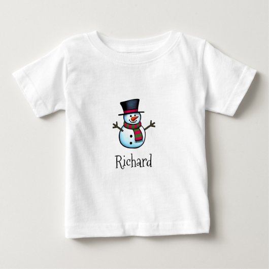T-shirt Pour Bébé Snowman (Devant)