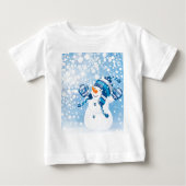 T-shirt Pour Bébé Snowman (Devant)