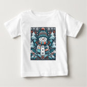 T-shirt Pour Bébé Snowman (Devant)
