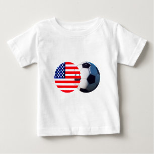 T-shirt Pour Bébé Soccer Ball & USA Drapeau Le MUSÉE Zazzle