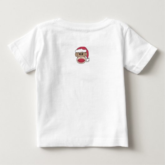 T-shirt Pour Bébé sock singe Noël pyjama (Dos)