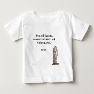 T-shirt Pour Bébé Socrate & Citations de "Grands Esprits" Célèbres