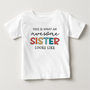 T-shirt Pour Bébé Sœur drôle et géniale Cadeaux pour la meilleure