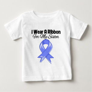 T-shirt Pour Bébé Soeur - Je Porte Le Ruban Périwinkle