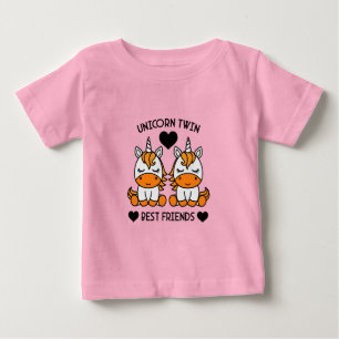 T-shirt Pour Bébé Sœur jumelle licorne