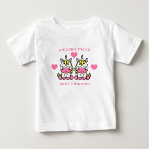T-shirt Pour Bébé Sœur jumelle licorne