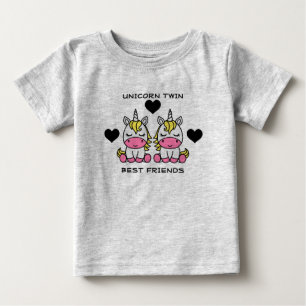 T-shirt Pour Bébé Sœur jumelle licorne