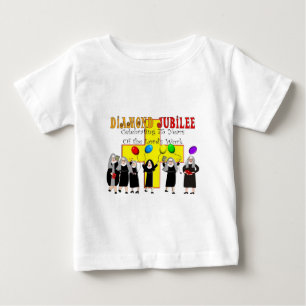 T-shirt Pour Bébé Soeurs Jubilé de diamant 75e année de service