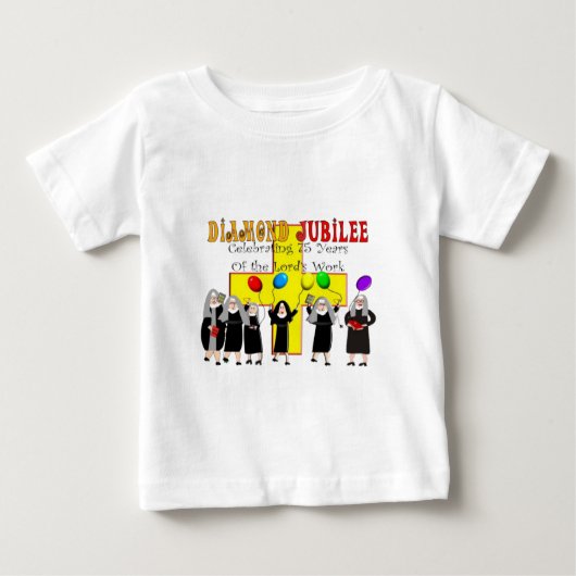 T-shirt Pour Bébé Soeurs Jubilé de diamant 75e année de service (Devant)