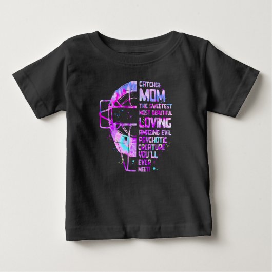 T-shirt Pour Bébé Softball Catcher Maman Le plus doux L (Devant)