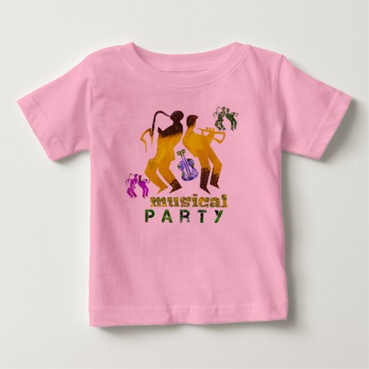 T-shirt Pour Bébé soirée musicale (Devant)
