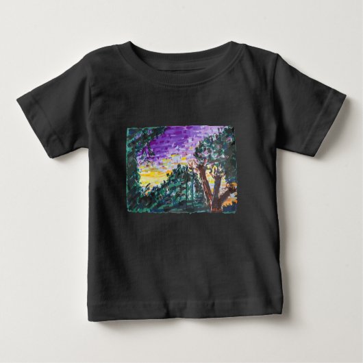 T-shirt Pour Bébé Soirée violette (Devant)