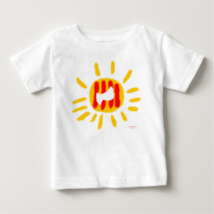 T-shirt Pour Bébé Soleil de Catalogne, Symbole patriotique, Catalogn