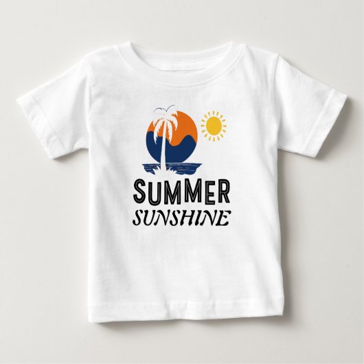 T-shirt Pour Bébé Soleil d'été (Devant)