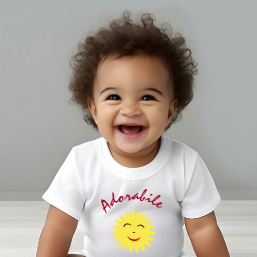 T-shirt Pour Bébé Soleil souriant