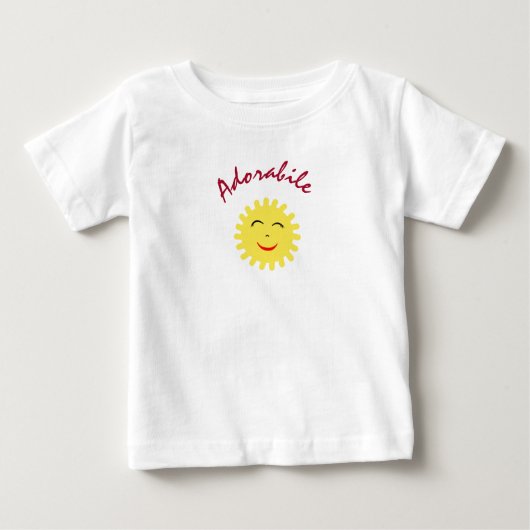 T-shirt Pour Bébé Soleil souriant (Devant)