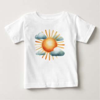 T-shirt Pour Bébé Soleil tiré