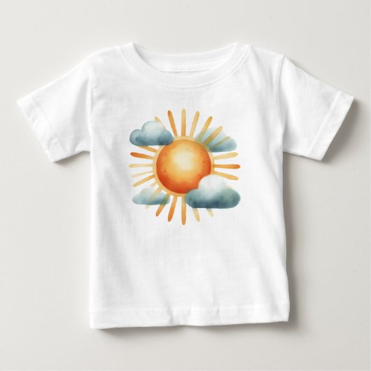 T-shirt Pour Bébé Soleil tiré (Devant)